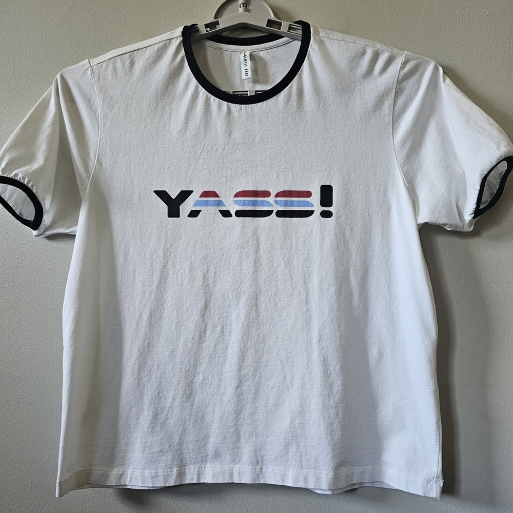 Adam Selman‎ T-Shirt Women's Size Large YASS! Ring Tee T Sporty